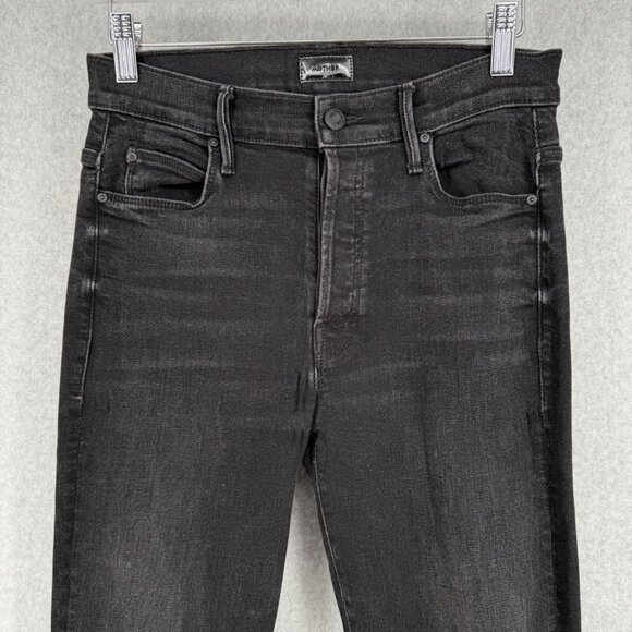 Mother Womens The Stunner Skinny Jeans Size 27 Night Hawk Black Denim Classic - Picture 2 of 16